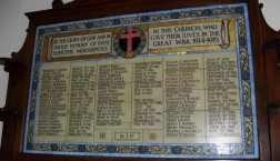 St Andrew's tiled War Memorial in Landor Road, South London